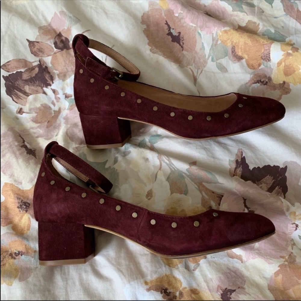 Madewell Wine Block Heels - Picture 7 of 8